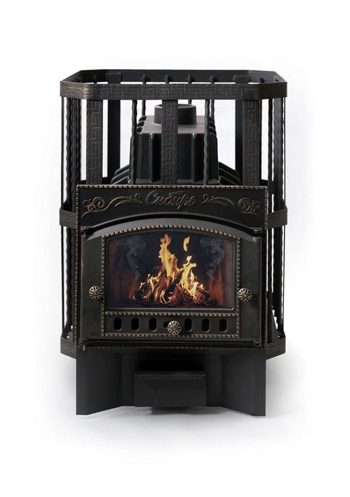 Печь банная Сибирь-24 с каминной дверцей Амазонка бай фото в Витебске