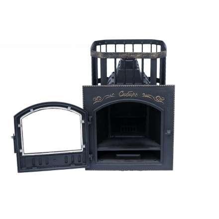 Печь банная Сибирь-24 с каминной дверцей Сибирь (545х545) в Витебске