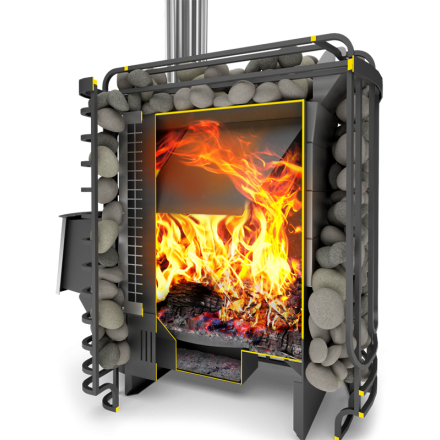 Печь для бани Теплодар Сибирский Утес-20 ЛП Профи Панорама в Витебске