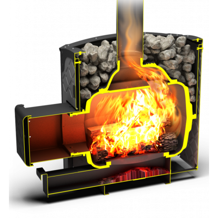 Печь для бани Теплодар Былина-18Ч Панорама в Витебске