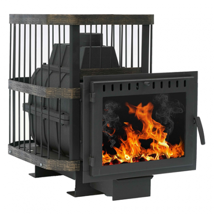 Печь банная Сибирь-24 (панорамное стекло, сетка квадрат) в Витебске