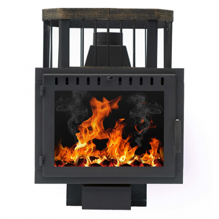 Печь банная Сибирь-24 (панорамное стекло, сетка квадрат) в Витебске