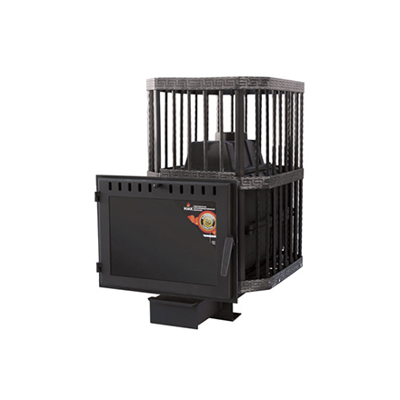 Печь банная Сибирь-24 (панорамное стекло, сетка квадрат) в Витебске