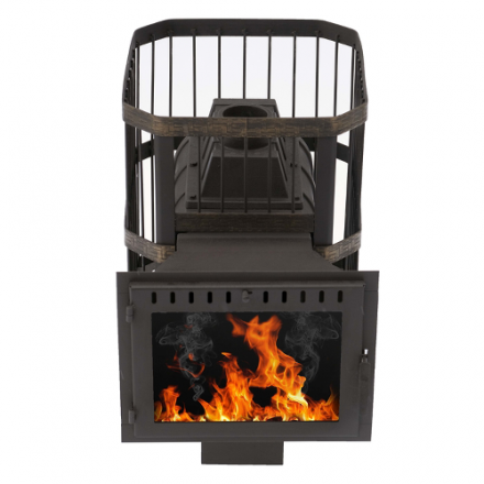 Печь банная Сибирь-24 (панорамное стекло, сетка квадрат) в Витебске