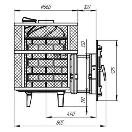 Банная печь ProMetall Атмосфера-М мини сетка в Витебске
