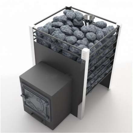 Печь для бани Добросталь Жара-люкс 30 чугунная дверка Амазонка бай фото в Витебске