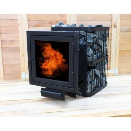 Печь банная ComfortProm РЕТРО СТАЛЬ 8 мм панорама 20 м3 в Витебске