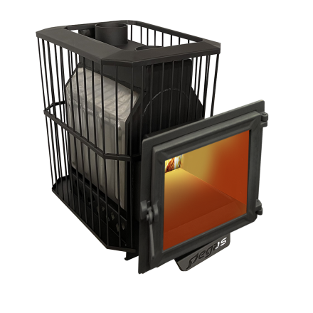 Банная печь Пегас 26 нерж панорама сетка фото в Витебске
