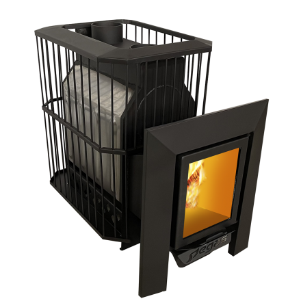 Банная печь Пегас 26 нерж со стеклом сетка фото в Витебске