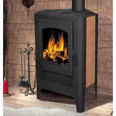 Стальная печь-камин со стеклом Бавария Эко угловая с плитой одна конфорка фото  в Витебске