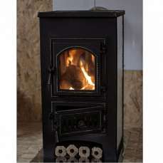 Купить стальной камин Везувий ПК-01 (270) в Витебске фото в интерьере в Витебске