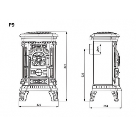 Печь-камин Kawmet P9 (8 кВт) EKO в Витебске