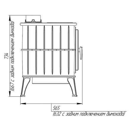 Купить Печь-камин Печь-камин ProMetall Бахта (черная) чугун в Витебске Амазонка бай фото в Витебске