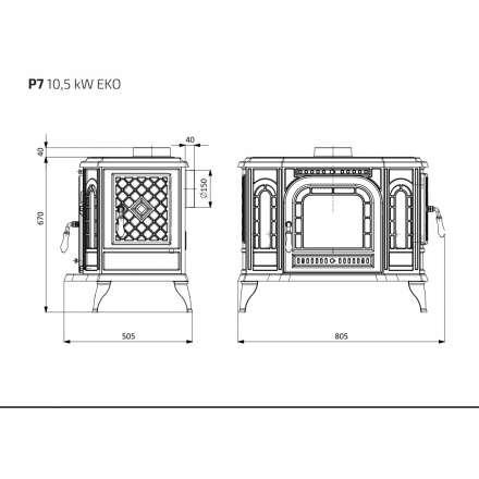 Купить Печь-камин Kawmet P7 LB в интерьере чугунный в Витебске в Витебске