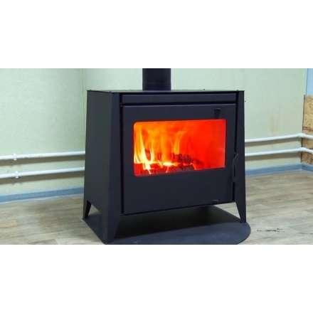 Печь-камин стальная со стеклом Бавария 12 фото в интерьере в Витебске