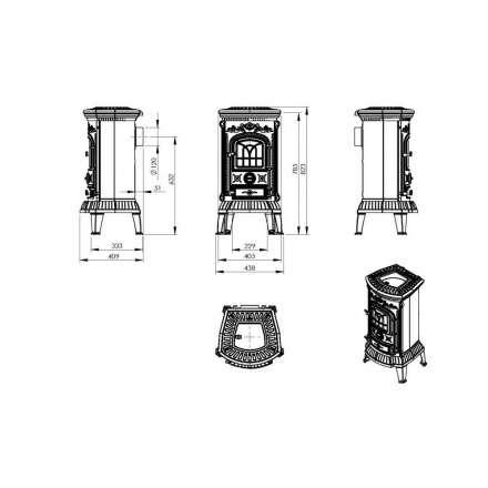 Купить Печь-камин Печь-камин NORDflam Verdo чугун в Витебске Амазонка бай фото в Витебске