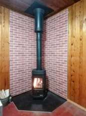 Купить недорогой камин с большим стеклом EVEREST F7 в Витебске в Витебске