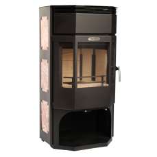 Стальной популярный камин с отделкой шамотом Сибирь 12 фото в Витебске