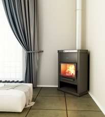 Стальной недорогой камин Теплодар ОВ-120 (угловой) фото в Витебске