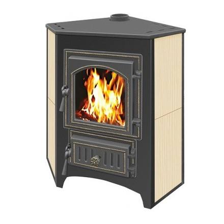 Печь-камин Везувий ПК-01 (220) угловой бежевый 9 кВт Амазонка бай фото в Витебске
