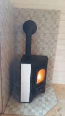 Купить Печь-камин Везувий ПК-01 (220) угловой бежевый 9 кВт в Витебске фото в Витебске