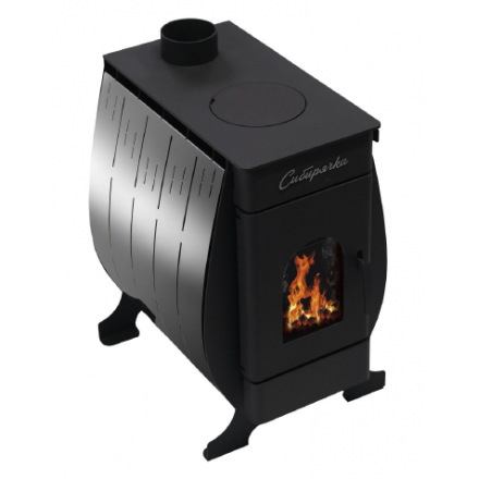 Печь воздухогрейная Сибирь Сибирячка-12 с кожухом из нерж. стали купить в Витебске