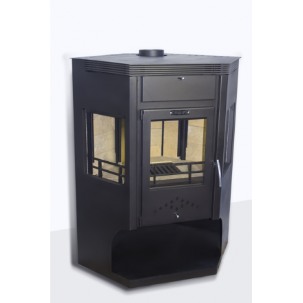 Стальной камин Сибирь 15 с дровницей фото в Витебске