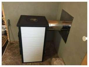 купить Печь-камин Везувий ПК-01 (270) c плитой бежевая 9 кВт в Витебске в Витебске