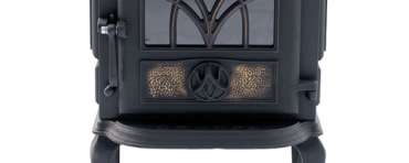 Чугунный камин со стеклом Сибирь 7 фото в интерьере в Витебске