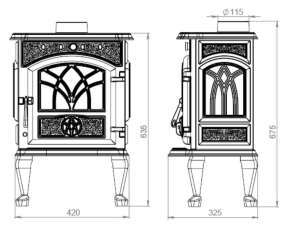 Недорогой камин Сибирь 7 чугунная фото в Витебске