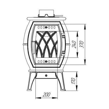 Купить Печь-камин Печь-камин ProMetall Бахта (серая) чугун в Витебске Амазонка бай фото в Витебске