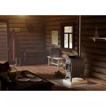 Купить Печь-камин Печь-камин ProMetall Бахта (серая) чугун в Витебске Амазонка бай фото в Витебске