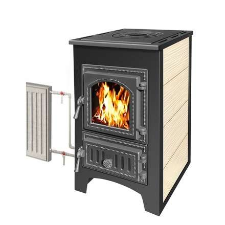 Печь-камин Везувий ПК-01 (270) с плитой и т/о бежевая 9 кВт купить в Витебске