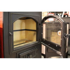 Купить Печь-камин Везувий ПК-02 (205) с плитой красная 12 кВт в Витебске в Витебске