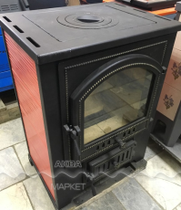 Купить Печь-камин Везувий ПК-01 (205) c плитой красная 12 кВт в Витебске в Витебске