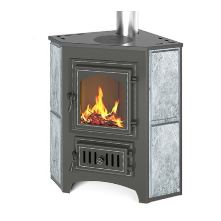 Печь-камин Везувий ПК-01 (220) с конфоркой угловой талькохлорит Амазонка бай фото в Витебске