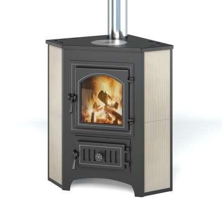 Печь-камин Везувий ПК-01 (220) с конфоркой угловой бежевый 9 кВт купить в Витебске