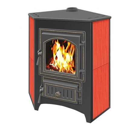 Печь-камин Везувий ПК-01 (220) угловой красный 9 кВт Амазонка бай фото в Витебске