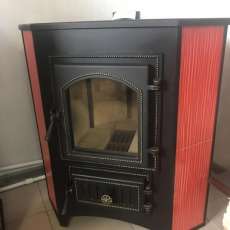 Купить Печь-камин Везувий ПК-01 (220) угловой красный 9 кВт в Витебске в Витебске