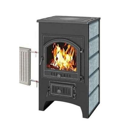 Печь-камин Везувий ПК-02 (205) с плитой и т/о змеевик 12 кВт купить в Витебске