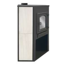 Стальной камин со стеклом ЭТНА (ДТ-4С) угловой Амазонка бай фото  в Витебске