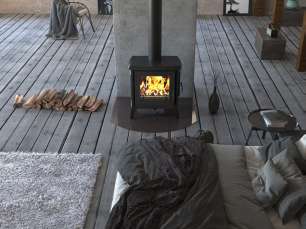 Купить чугунный Печь-камин EVEREST S13 в Витебске фото в интерьере в Витебске