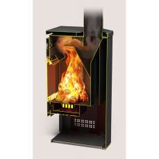 Стальной камин со стеклом Теплодар Кадриль фото в Витебске