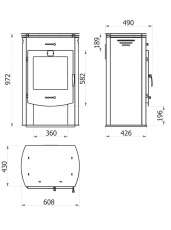 Недорогой печь-камин Теплодар Танго фото габариты в Витебске