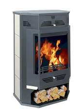 Стальной камин с дровницей Теплодар Румба фото в Витебске