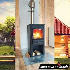 Недорогой камин со стеклом ЭТНА (БКД) с плитой и теплообменником фото  в Витебске
