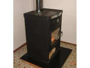 Стальная печь-камин с дровницей Теплодар ОВ-140 (прямой) фото в Витебске