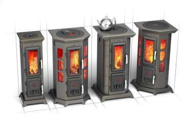 Угловая недорогая печь Термофор Статика Квинта, чёрная бронза фото в Витебске