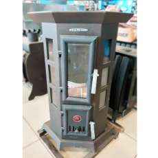 Угловая недорогая печь Термофор Статика Квинта, чёрная бронза фото в Витебске