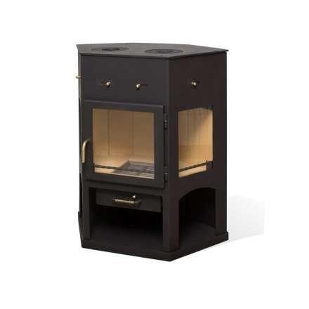 Печь-камин Мета-Бел АОТ 11.0 (в модификации Енисей с плитой") фото в Витебске